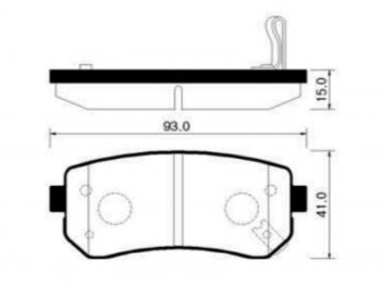 Колодки тормозные задние LH-RH SAT KIA Rio 2 JB дорестайлинг седан (2005-2009)