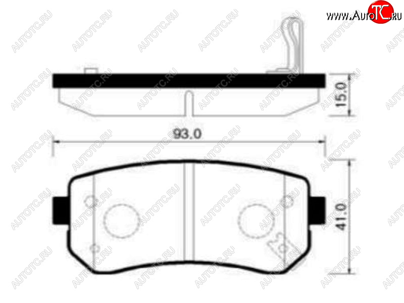 1 499 р. Колодки тормозные задние LH-RH SAT KIA Cerato 2 TD седан (2008-2013)  с доставкой в г. Санкт‑Петербург