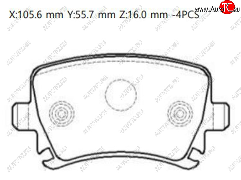 2 399 р. Колодки тормозные зад LH-RH SAT Skoda Yeti (2009-2013)  с доставкой в г. Санкт‑Петербург