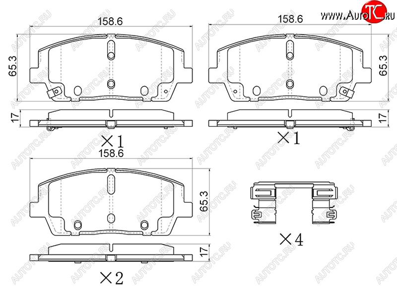 1 969 р. Колодки тормозные передние FR-FL SAT   Hyundai Palisade  LX2 (2018-2022), Hyundai Santa Fe  TM (2018-2022), KIA Sorento ( UM/Prime,  MQ4) (2014-2022)  с доставкой в г. Санкт‑Петербург