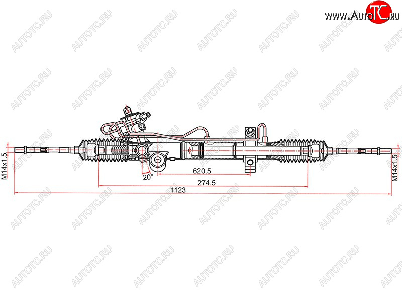 14 299 р. Рейка рулевая LHD SAT Nissan Teana 1 J31 рестайлинг (2005-2008)  с доставкой в г. Санкт‑Петербург