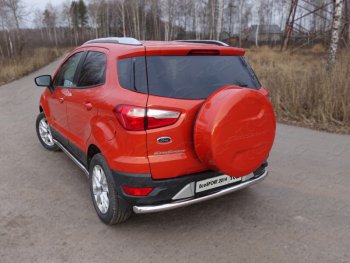 12 999 р. Защита задняя (нержавейка 60,3 мм) ТСС Тюнинг  Ford EcoSport (2013-2019) дорестайлинг  с доставкой в г. Санкт‑Петербург. Увеличить фотографию 1