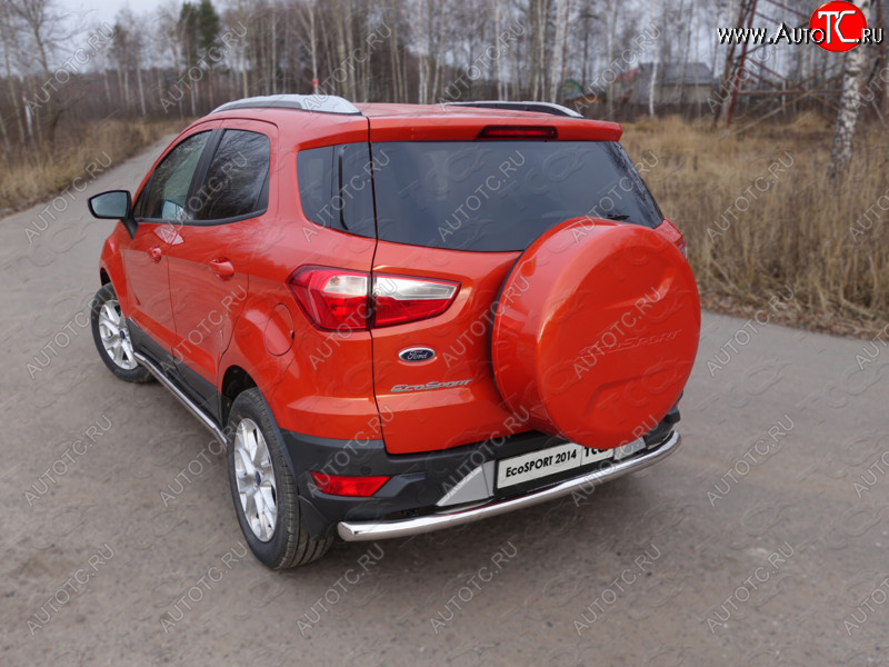 12 999 р. Защита задняя (нержавейка 60,3 мм) ТСС Тюнинг  Ford EcoSport (2013-2019) дорестайлинг  с доставкой в г. Санкт‑Петербург