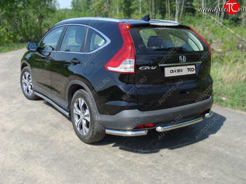 8 749 р. Защита задняя (центральная нержавейка 60,3 мм) ТСС Тюнинг  Honda CR-V  RM1,RM3,RM4 (2012-2015) дорестайлинг  с доставкой в г. Санкт‑Петербург