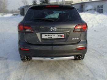 13 999 р. Защита задняя овальная 75х42 мм, ТСС Тюнинг  Mazda CX-9 ( TB,  TC) (2012-2024) 2-ой рестайлинг, дорестайлинг  с доставкой в г. Санкт‑Петербург. Увеличить фотографию 1