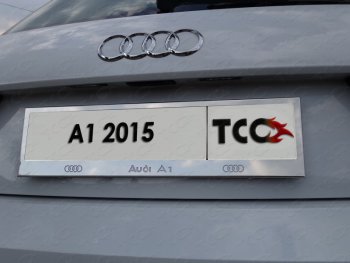 6 249 р. Рамка гос. номера ТСС Тюнинг  Audi A1 ( 8X1 хэтчбэк 3 дв.,  8XA хэтчбэк 5 дв.) (2010-2014) дорестайлинг, дорестайлинг (нержавейка)  с доставкой в г. Санкт‑Петербург. Увеличить фотографию 1