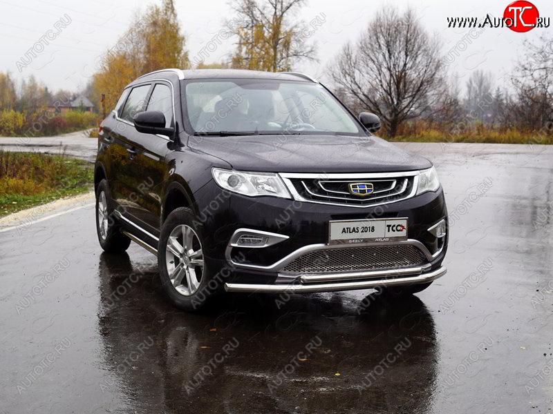 6 249 р. Рамка гос. номера ТСС Тюнинг  Geely Atlas  NL3 (2016-2022) (нержавейка)  с доставкой в г. Санкт‑Петербург