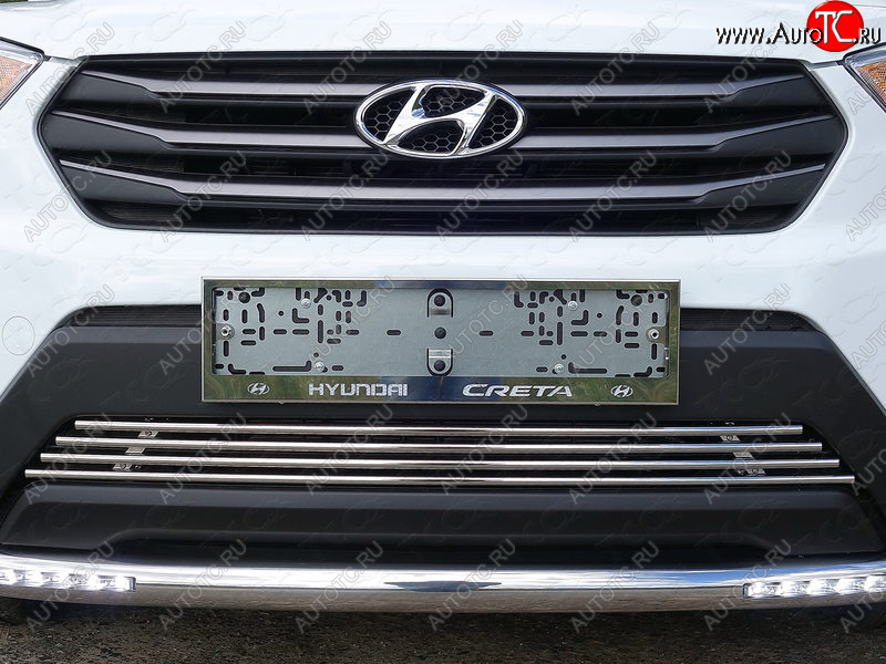 6 199 р. Рамка гос. номера ТСС Тюнинг  Hyundai Creta  GS (2015-2019) (нержавейка)  с доставкой в г. Санкт‑Петербург