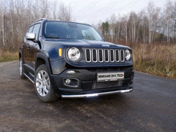 6 249 р. Рамка гос. номера ТСС Тюнинг  Jeep Renegade (2015-2024) (нержавейка)  с доставкой в г. Санкт‑Петербург. Увеличить фотографию 1