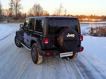 6 249 р. Рамка гос. номера ТСС Тюнинг Jeep Wrangler JL (2018-2024) (нержавейка)  с доставкой в г. Санкт‑Петербург. Увеличить фотографию 1