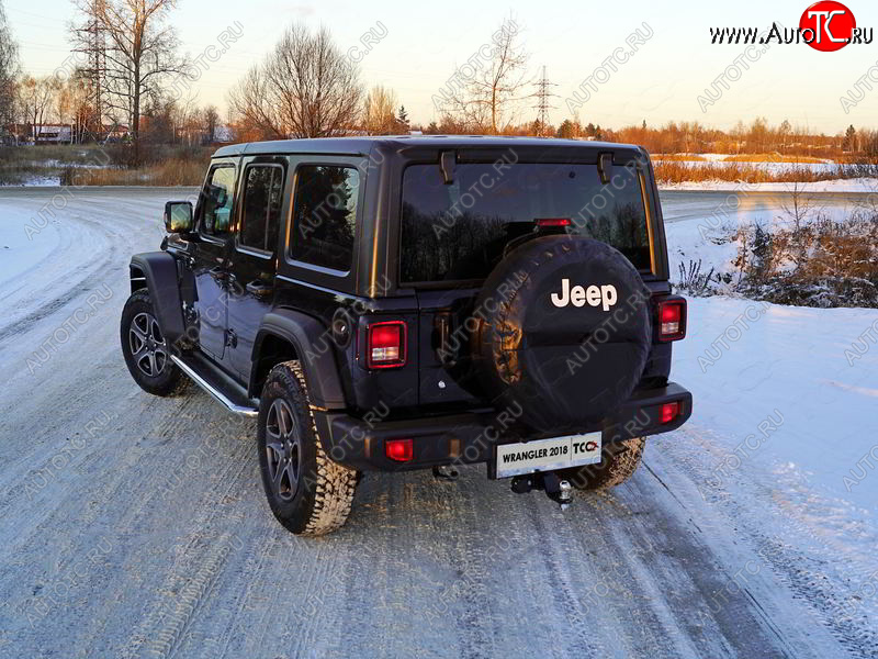 6 249 р. Рамка гос. номера ТСС Тюнинг Jeep Wrangler JL (2018-2024) (нержавейка)  с доставкой в г. Санкт‑Петербург