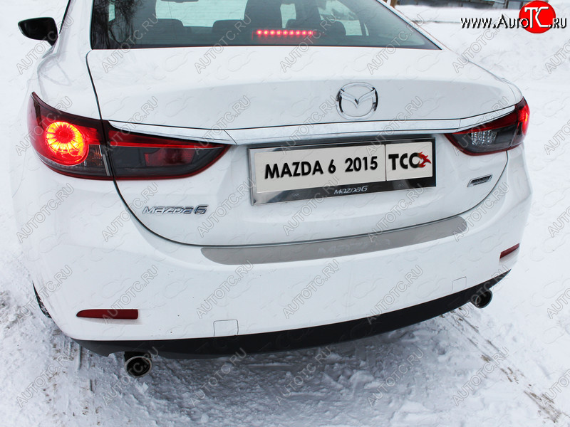 6 199 р. Рамка гос. номера ТСС Тюнинг  Mazda CX-5  KE (2015-2017) (нержавейка)  с доставкой в г. Санкт‑Петербург