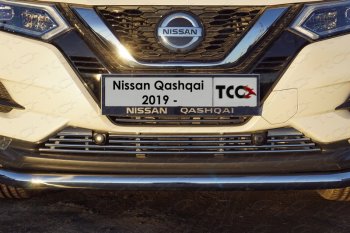 4 999 р. Рамка гос. номера ТСС Тюнинг  Nissan Qashqai  2 (2017-2022) (нержавейка)  с доставкой в г. Санкт‑Петербург. Увеличить фотографию 1