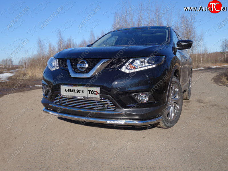 6 249 р. Рамка гос. номера ТСС Тюнинг  Nissan X-trail  3 T32 (2013-2018) дорестайлинг (нержавейка)  с доставкой в г. Санкт‑Петербург