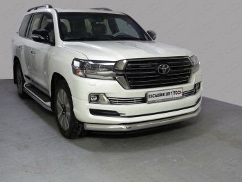 6 199 р. Рамка гос. номера ТСС Тюнинг  Toyota Land Cruiser  200 (2015-2021) (нержавейка)  с доставкой в г. Санкт‑Петербург. Увеличить фотографию 1