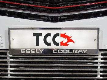 4 999 р. Рамка гос. номера ТСС Тюнинг  Geely Coolray  SX11 (2018-2023) дорестайлинг (нержавейка)  с доставкой в г. Санкт‑Петербург. Увеличить фотографию 1