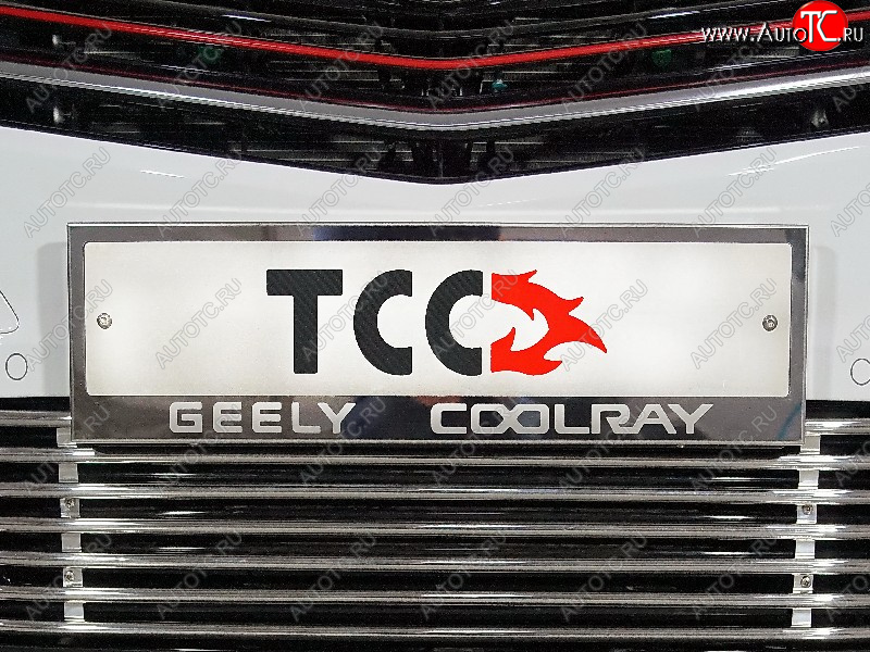 4 999 р. Рамка гос. номера ТСС Тюнинг  Geely Coolray  SX11 (2018-2023) дорестайлинг (нержавейка)  с доставкой в г. Санкт‑Петербург