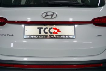 4 999 р. Рамка гос. номера ТСС Тюнинг  Hyundai Santa Fe  TM (2020-2022) рестайлинг (нержавейка)  с доставкой в г. Санкт‑Петербург. Увеличить фотографию 1