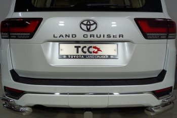 4 999 р. Рамка гос. номера ТСС Тюнинг  Toyota Land Cruiser  J300 (2021-2024) (нержавейка)  с доставкой в г. Санкт‑Петербург. Увеличить фотографию 1