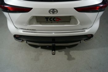 3 699 р. Закладка на задний бампер ТСС Тюнинг  Toyota Highlander  XU70 (2020-2024) (Лист зеркальный)  с доставкой в г. Санкт‑Петербург. Увеличить фотографию 1