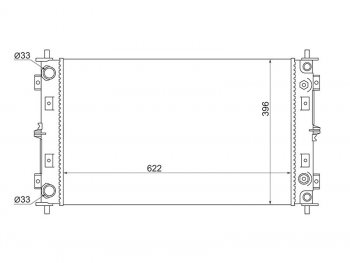 6 999 р. Радиатор охлаждающей жидкости SAT  Chrysler Sebring  JR (2000-2003), Dodge Stratus (1994-2000)  с доставкой в г. Санкт‑Петербург. Увеличить фотографию 1