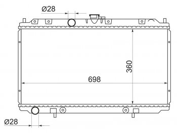 Радиатор SAT Nissan Bluebird Sylphy седан G10 дорестайлинг (2000-2003)