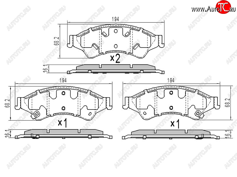 1 479 р. Колодки тормозные перед FL-FR SAT  Ford Ranger (2019-2023) SuperCab, SuperCrew  с доставкой в г. Санкт‑Петербург