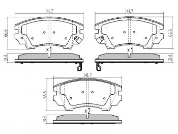 1 259 р. Колодки тормозные перед FR-FL SAT Opel Astra J универсал дорестайлинг (2009-2012)  с доставкой в г. Санкт‑Петербург. Увеличить фотографию 1