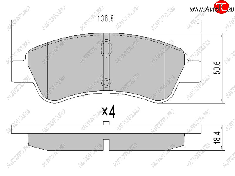 1 129 р. Колодки тормозные перед FL-FR SAT  Peugeot Partner ( M49/M59,  B9) (2002-2018) рестайлинг, дорестайлинг, 1-ый рестайлинг, 2-ой рестайлинг  с доставкой в г. Санкт‑Петербург