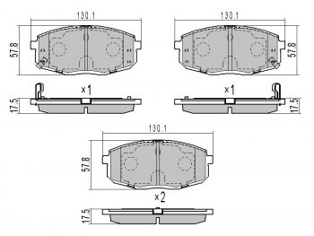 Колодки тормозные перед FL-FR SAT Hyundai I30 2 GD дорестайлинг, хэтчбэк 5 дв. (2011-2015)