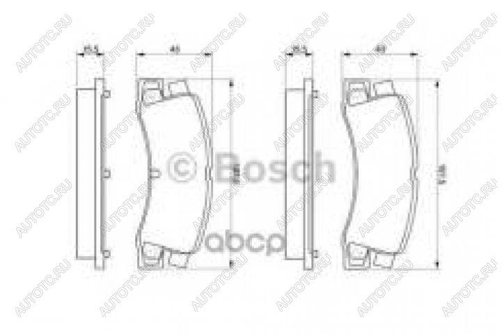 1 499 р. Колодки тормозные передние (4шт.) BOSCH KIA Rio 2 JB дорестайлинг, хэтчбэк 5 дв. (2005-2009)  с доставкой в г. Санкт‑Петербург