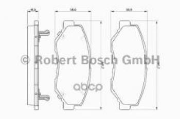 Колодки тормозные передние (4шт.) BOSCH Honda CR-V RD4,RD5,RD6,RD7,RD9  дорестайлинг (2001-2004)