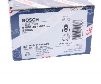 2 499 р. Колодки тормозные задние барабанные 4шт. BOSCH BMW 3 серия F30 седан дорестайлинг (2012-2015)  с доставкой в г. Санкт‑Петербург. Увеличить фотографию 4