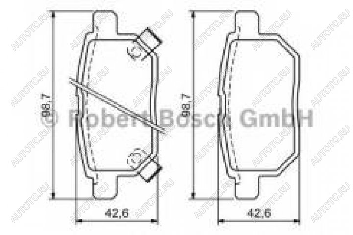 1 559 р. Колодки тормозные задние (4шт.) BOSCH Toyota Auris E150 хэтчбэк 5 дв. дорестайлинг (2006-2010)  с доставкой в г. Санкт‑Петербург