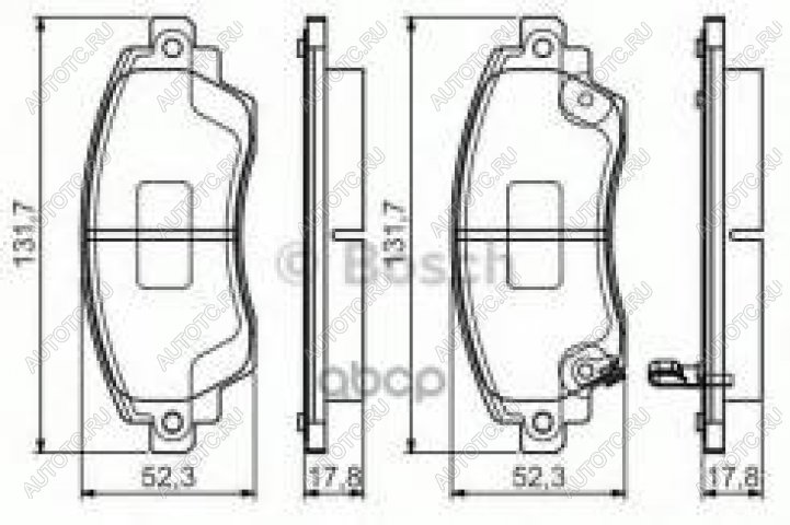 2 379 р. Колодки тормозные передние (4шт.) BOSCH Toyota Corolla E110 седан дорестайлинг (1997-2000)  с доставкой в г. Санкт‑Петербург