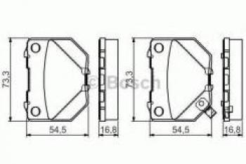 Колодки тормозные задние (4шт.) BOSCH Subaru Impreza GD седан дорестайлинг (2000-2002)