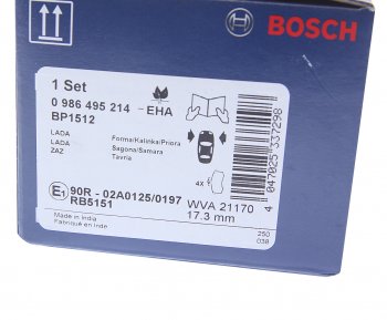 2 099 р. Колодки тормозные передние (4шт.) BOSCH Лада 2108 (1984-2003)  с доставкой в г. Санкт‑Петербург. Увеличить фотографию 4