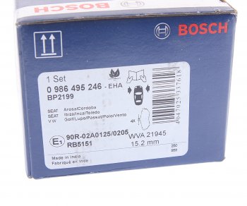 1 559 р. Колодки тормозные передние (4шт.) BOSCH Volkswagen Passat B5 универсал дорестайлинг (1996-2000)  с доставкой в г. Санкт‑Петербург. Увеличить фотографию 4