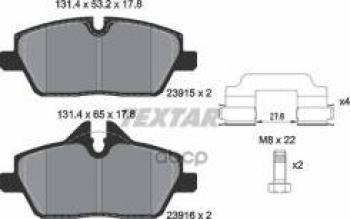 4 549 р. Колодки тормозные передние (4шт.) TEXTAR  BMW 1 серия ( E82,  E81) (2007-2013) купе 1-ый рестайлинг, хэтчбэк 3 дв. рестайлинг, купе 2-ой рестайлинг  с доставкой в г. Санкт‑Петербург. Увеличить фотографию 1