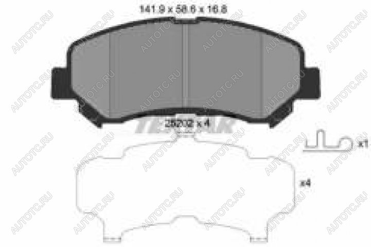 3 799 р. Колодки тормозные передние (4шт.) TEXTAR Nissan Qashqai 1 J10 рестайлинг (2010-2013)  с доставкой в г. Санкт‑Петербург