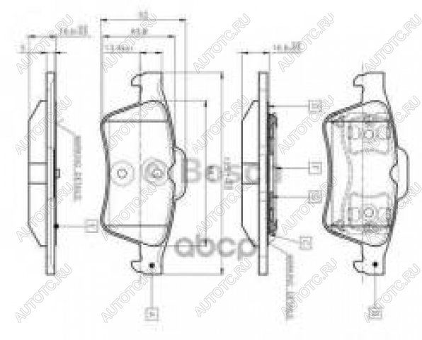 1 079 р. Колодки тормозные задние (4шт.) BOSCH Nissan Primera 3 седан P12 (2001-2008)  с доставкой в г. Санкт‑Петербург