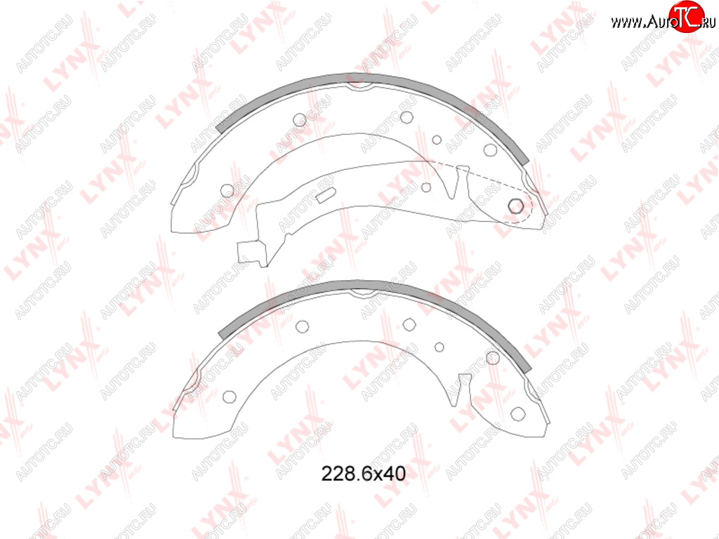 2 249 р. Колодки тормозные задние барабанные(4шт.) LYNX CITROEN Berlingo B9 дорестайлинг (2008-2016)  с доставкой в г. Санкт‑Петербург