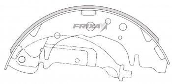 Колодки тормозные задние барабанные (4шт.) HANKOOK FRIXA KIA Carnival VQ минивэн дорестайлинг (2005-2010)