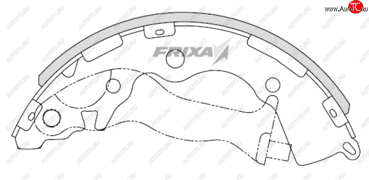 1 339 р. Колодки тормозные передние барабанные (4шт.) HANKOOK FRIXA KIA Rio 2 JB дорестайлинг, хэтчбэк 5 дв. (2005-2009)  с доставкой в г. Санкт‑Петербург