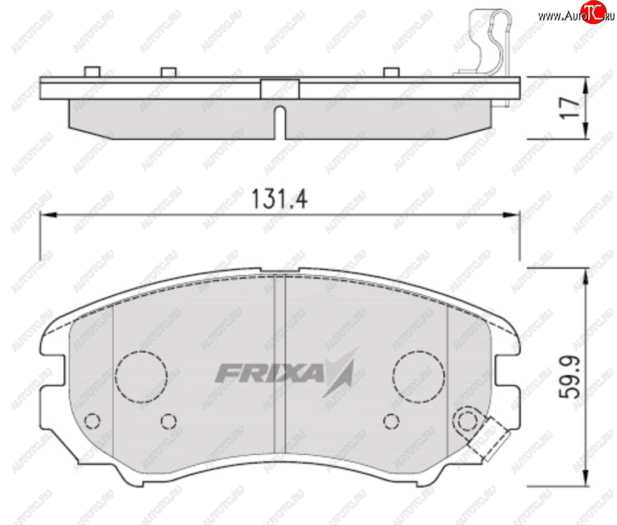 1 199 р. Колодки тормозные передние (4шт.) HANKOOK FRIXA Hyundai Elantra CN7 рестайлинг (2023-2024)  с доставкой в г. Санкт‑Петербург