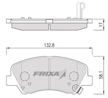 Колодки тормозные передние (4шт.) HANKOOK FRIXA Hyundai Solaris RBr хэтчбэк дорестайлинг (2010-2014)