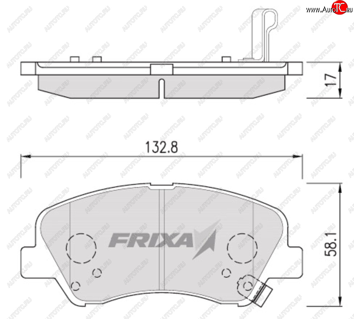 1 299 р. Колодки тормозные передние (4шт.) HANKOOK FRIXA KIA Rio 3 QB дорестайлингхэтчбек5дв. (2011-2015)  с доставкой в г. Санкт‑Петербург