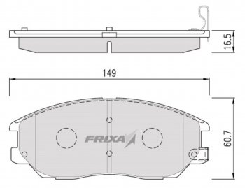 Колодки тормозные передние (4шт.) HANKOOK FRIXA Hyundai Santa Fe CM рестайлинг (2009-2012)