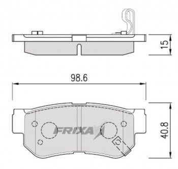 Колодки тормозные задние (4шт.) HANKOOK FRIXA Hyundai Getz TB хэтчбэк 5 дв. рестайлинг (2005-2010)