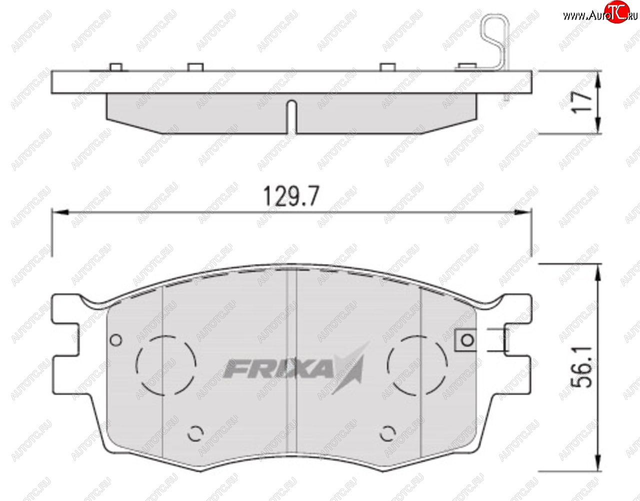 879 р. Колодки тормозные передние (4шт.) HANKOOK FRIXA KIA Rio 2 JB дорестайлинг седан (2005-2009)  с доставкой в г. Санкт‑Петербург